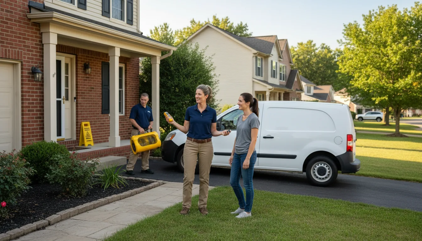 Residential water damage restoration in Westover, WV
